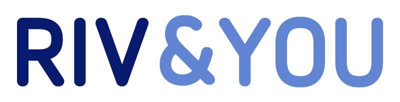 RIV&YOU brand logo in blue tones